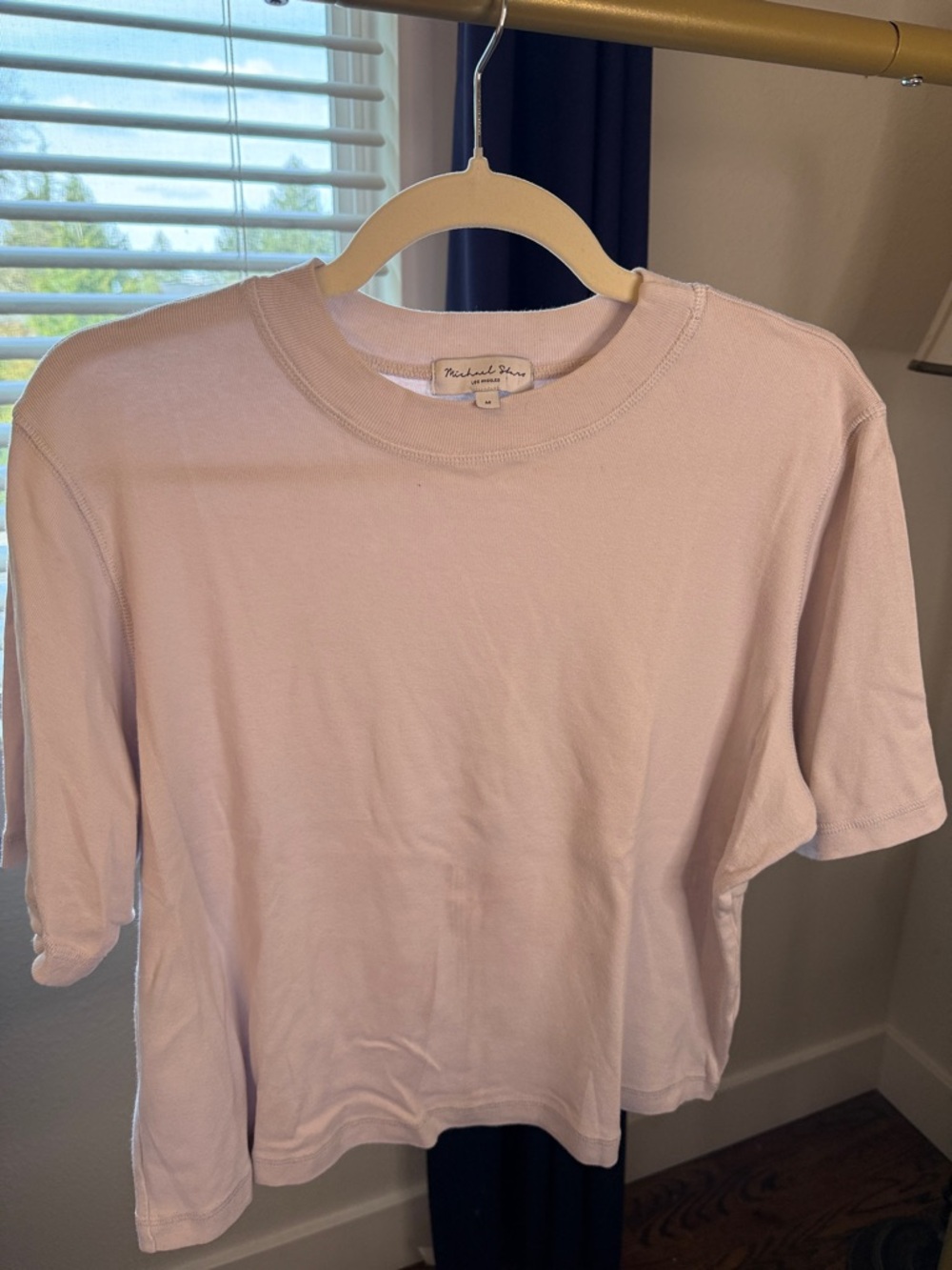Michael Stars Lilac Short Sleeve Crewneck Tee